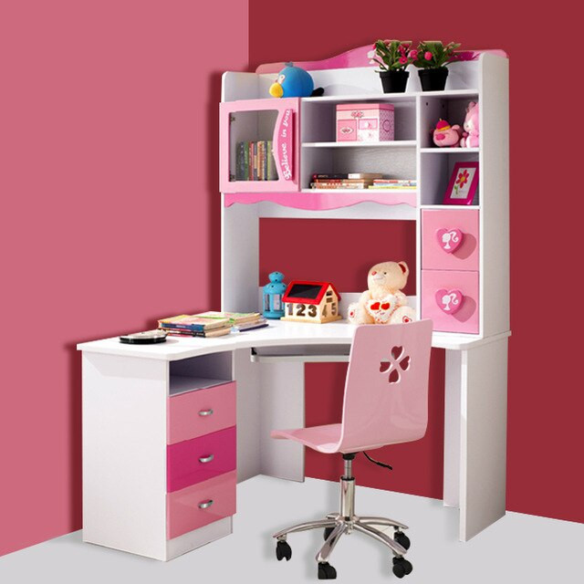 Children Desk With Storage
 Children s furniture princess piece corner puter desk