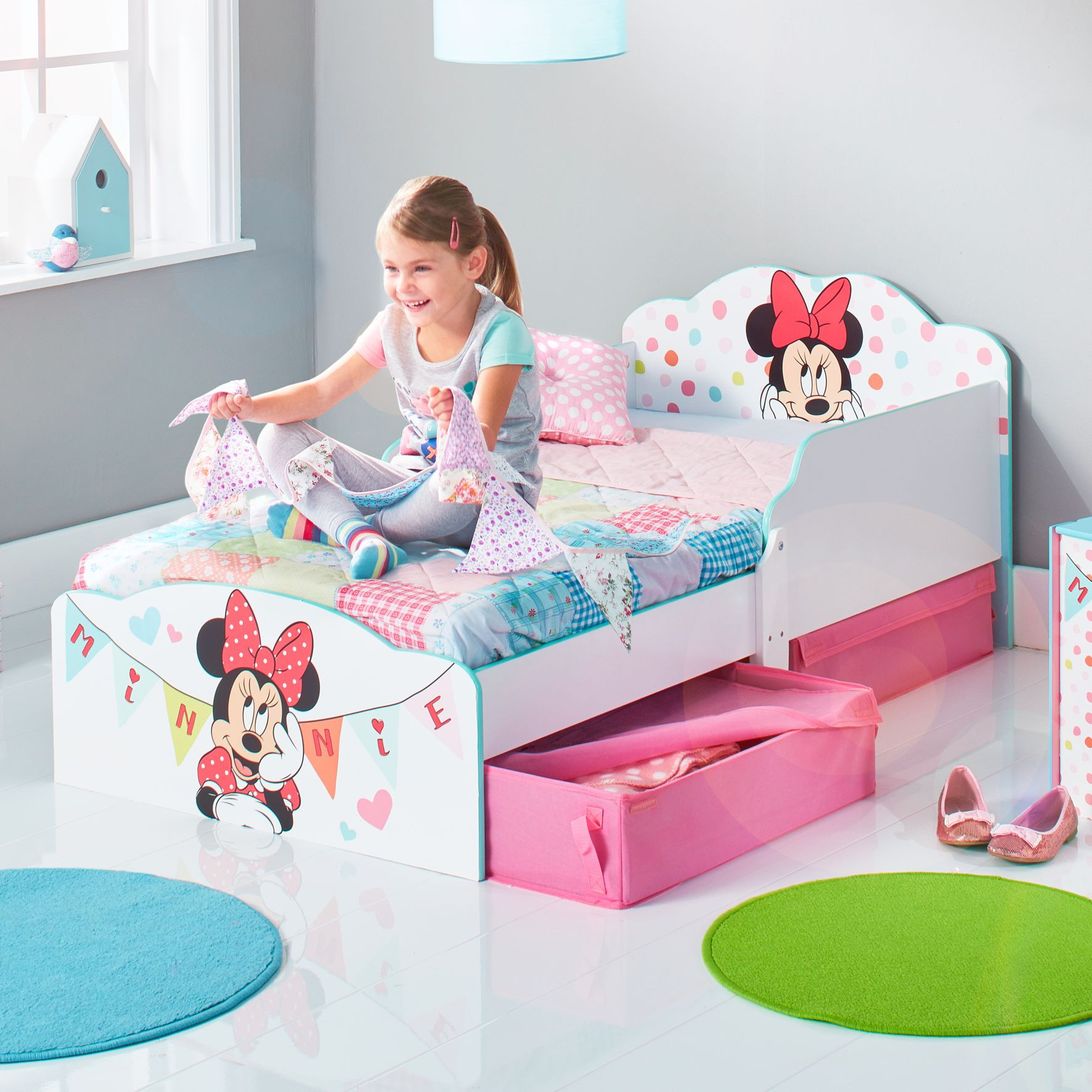 Childrens Beds With Underbed Storage
 Minnie Mouse Toddler Bed with underbed storage by HelloHome