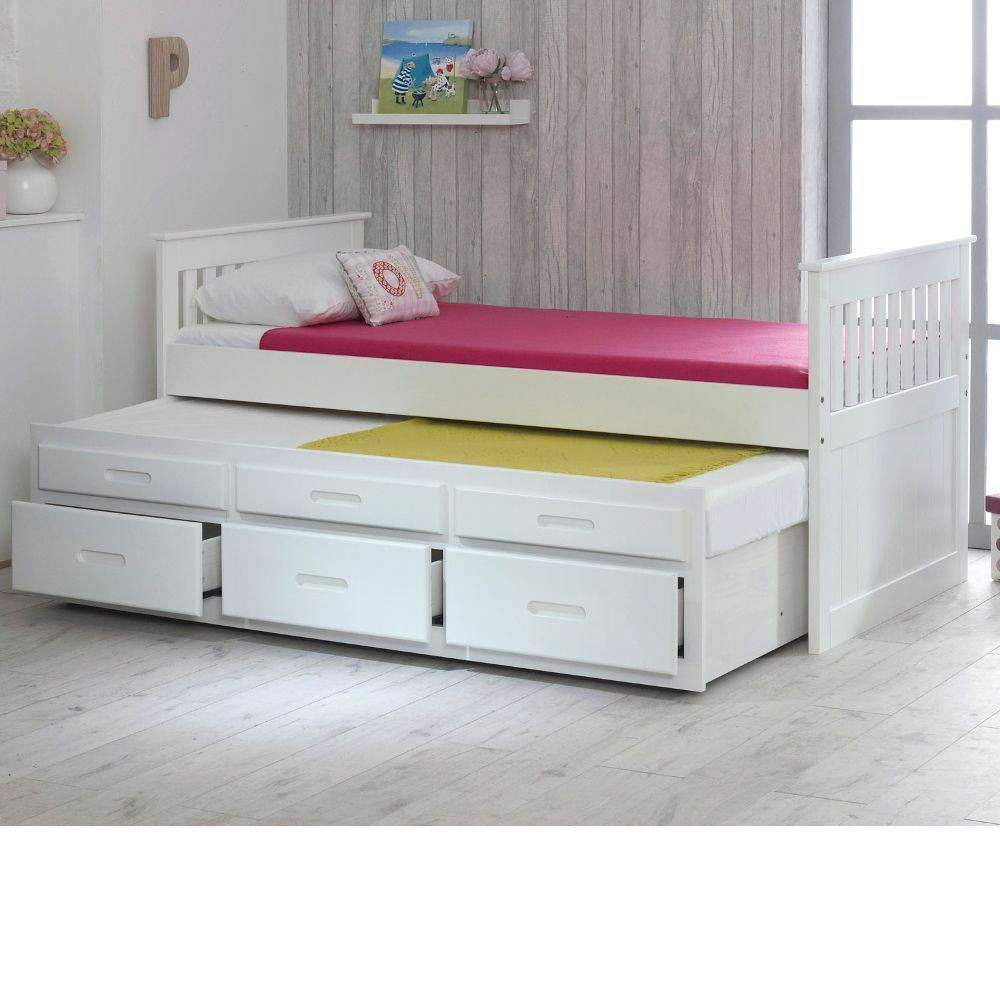 Childrens Beds With Underbed Storage
 Single Bed Pine Captain Childrens Storage Underbed Drawers