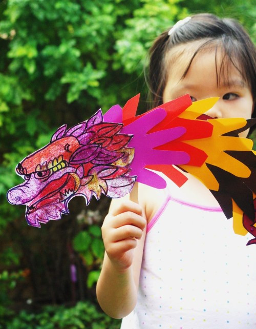 Chinese Craft For Kids
 Chinese New Year Craft Handprint dragon puppet