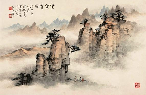 Chinese Landscape Paintings
 Chinese art vintage nature landscape chinese paintings