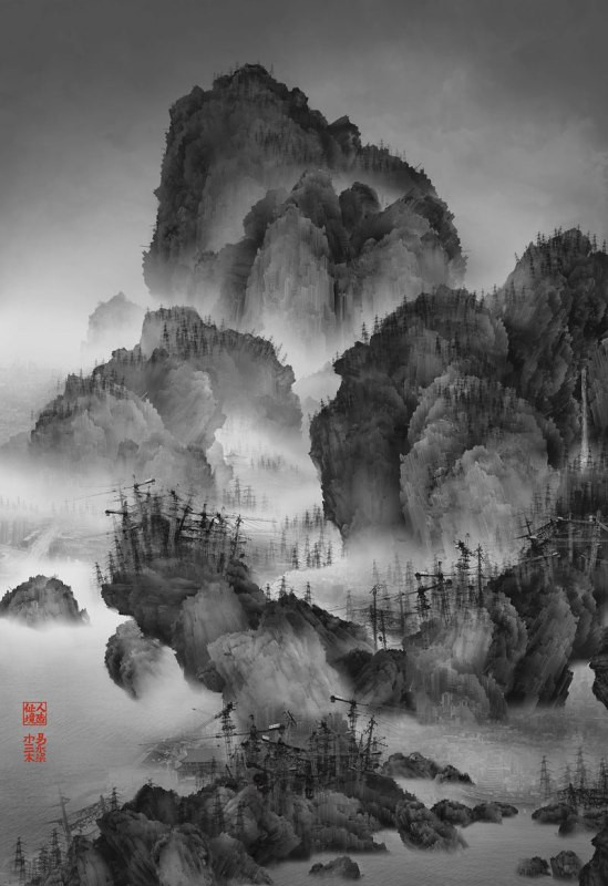 Chinese Landscape Paintings
 s Made to Look Like Traditional Chinese Paintings