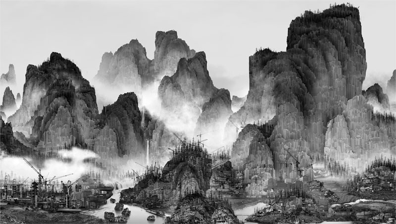 Chinese Landscape Paintings
 Artist Uses Modern Techniques to Preserve a Traditional