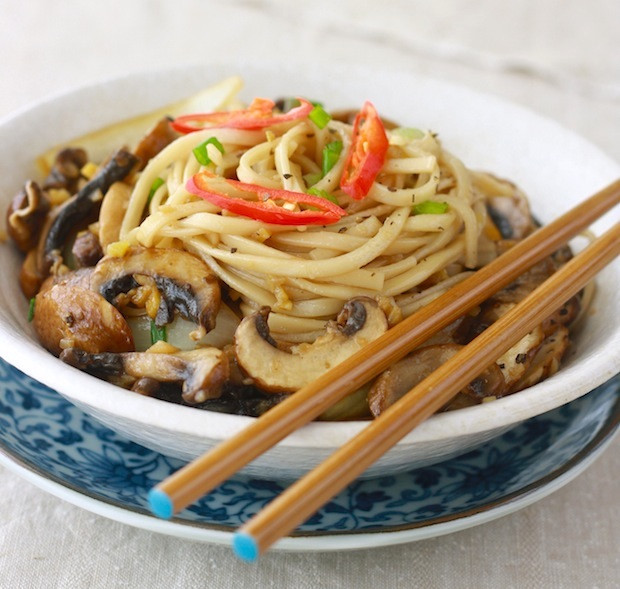 Chinese Ramen Noodles
 Ramen Noodles with Sautéed Mushrooms