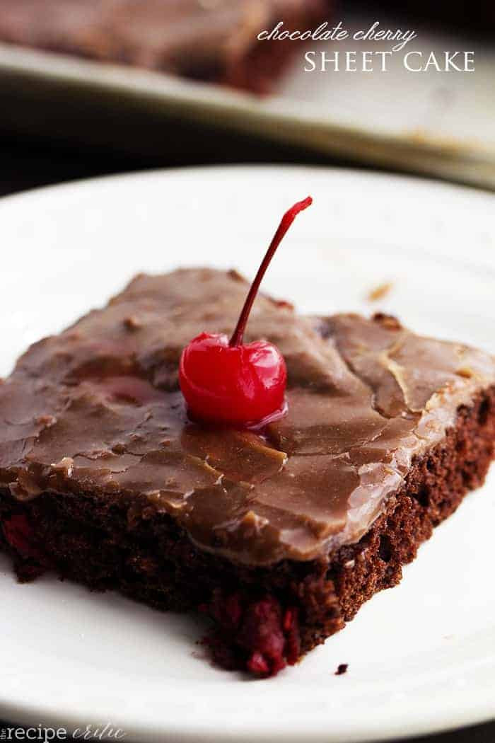 Chocolate Cherry Cake Recipes
 Cherry Chocolate Sheet Cake