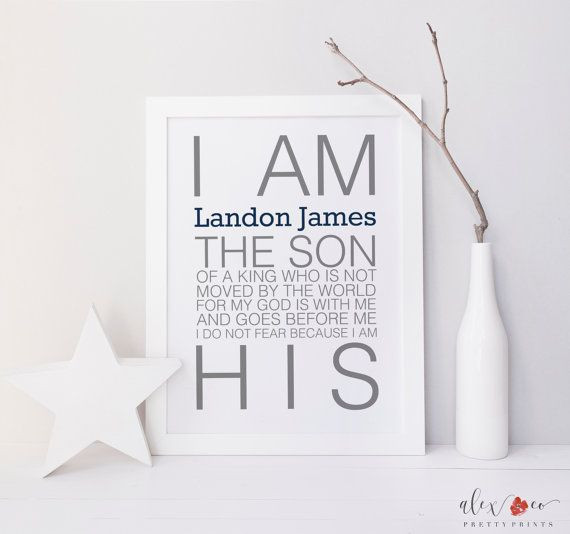Christening Gift Ideas For Baby Boy
 Personalized Baptism Printable Baby Boy by