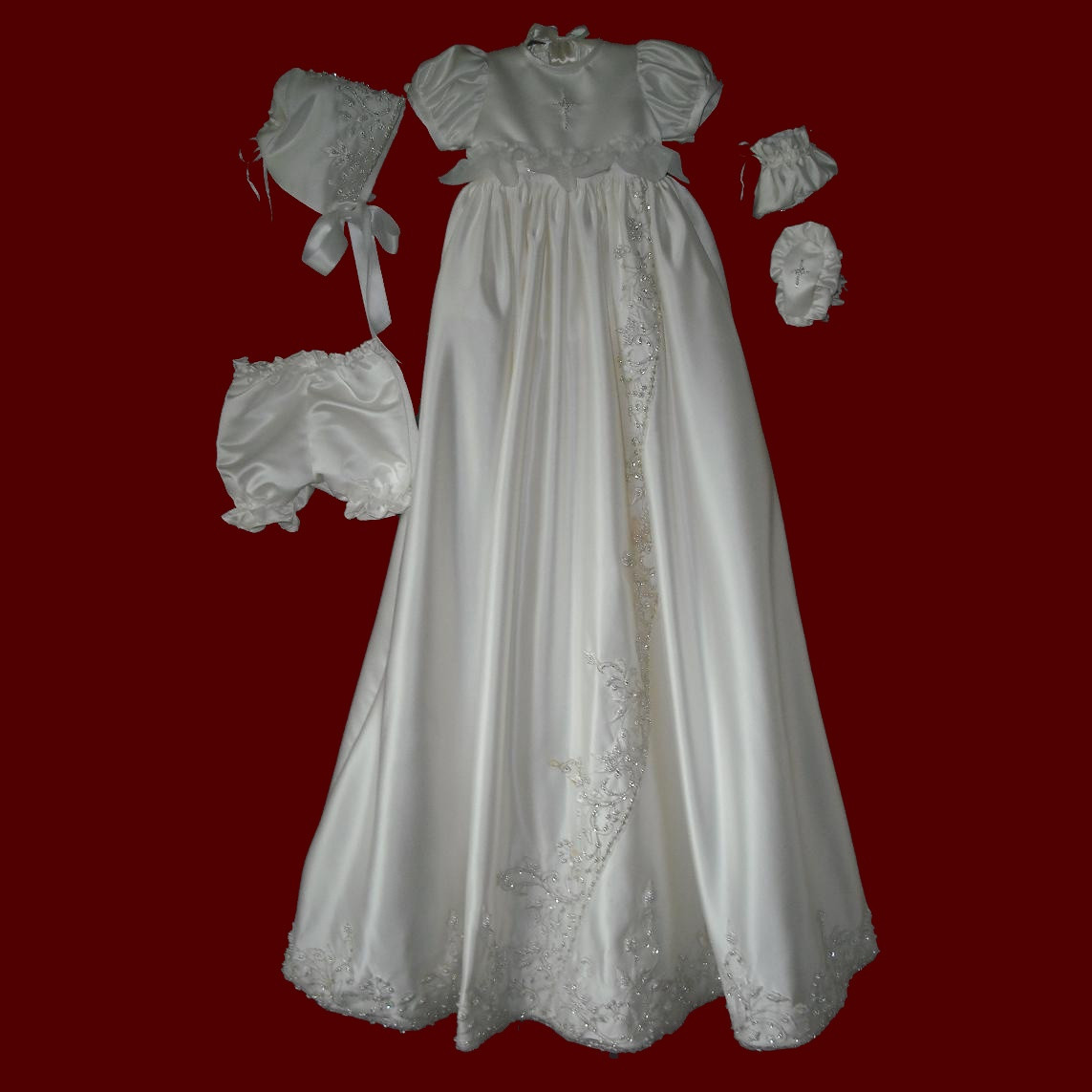 Christening Gown From Wedding Dress
 Christening Gown Made From Your Wedding Dress Smocked