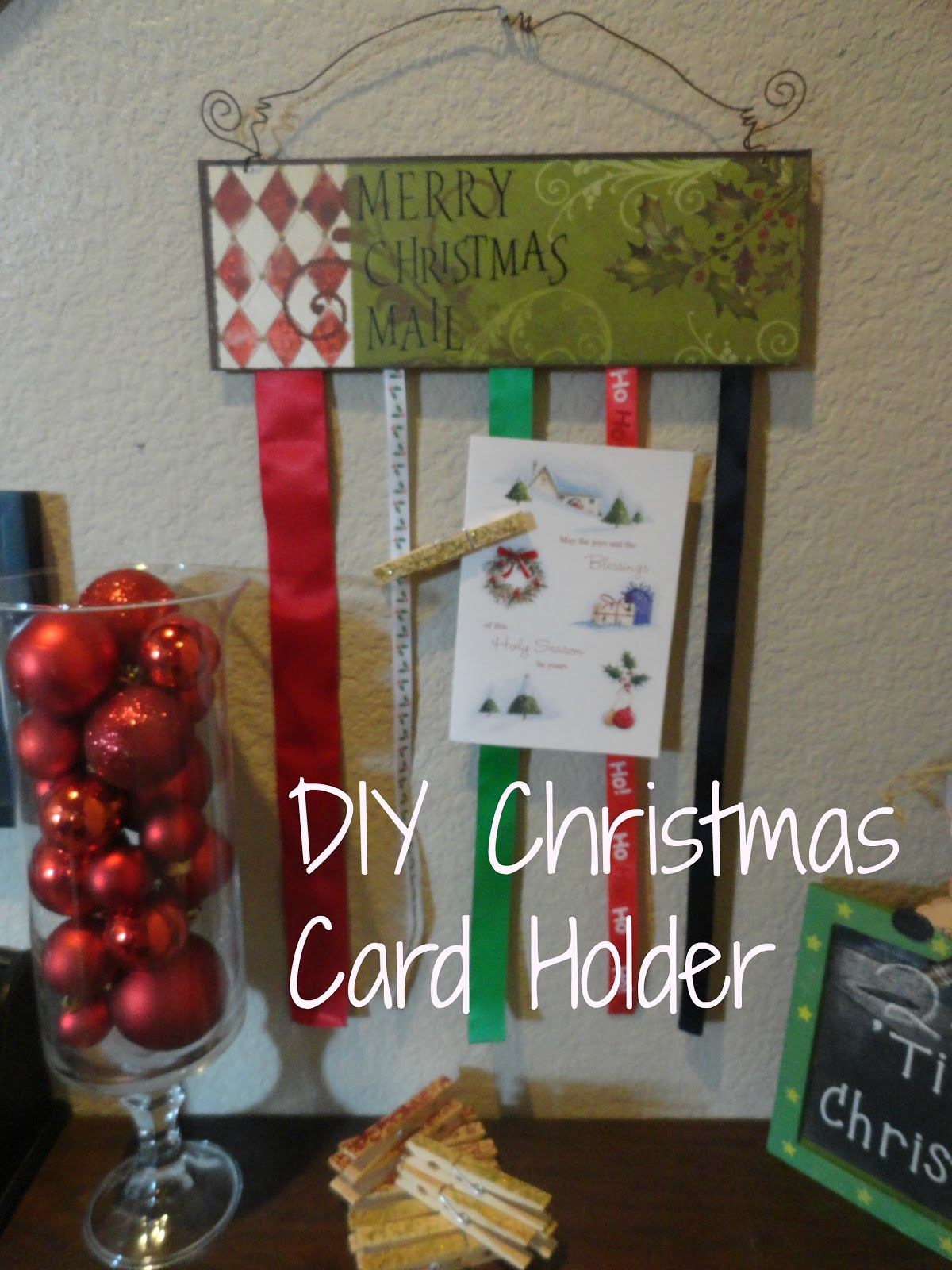 Christmas Card Holder DIY
 So I Saw This Tutorial DIY Christmas Card Holder