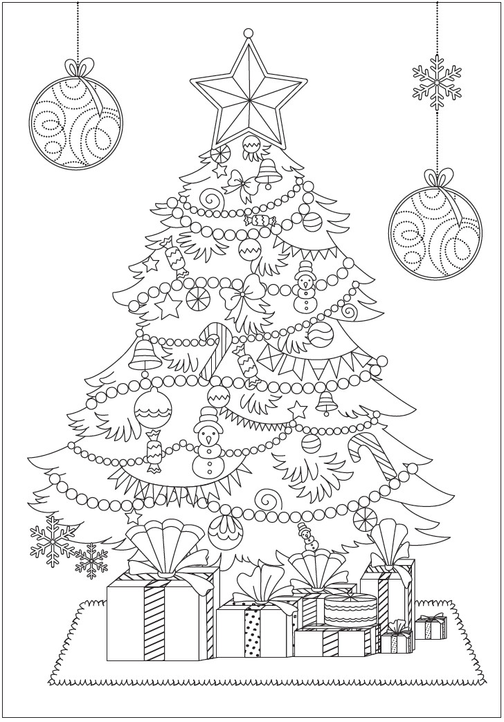 Christmas Coloring Book For Adults
 Christmas tree