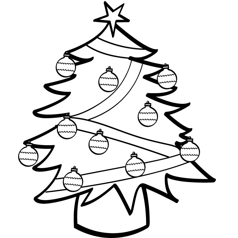 Christmas Coloring Page For Kids
 Free Printable Christmas Tree Coloring Pages For Kids