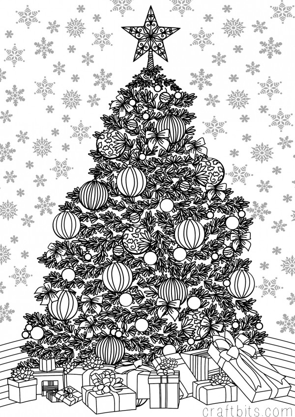 Christmas Coloring Pages Adults
 Christmas Themed Adult Coloring Sheet — CraftBits