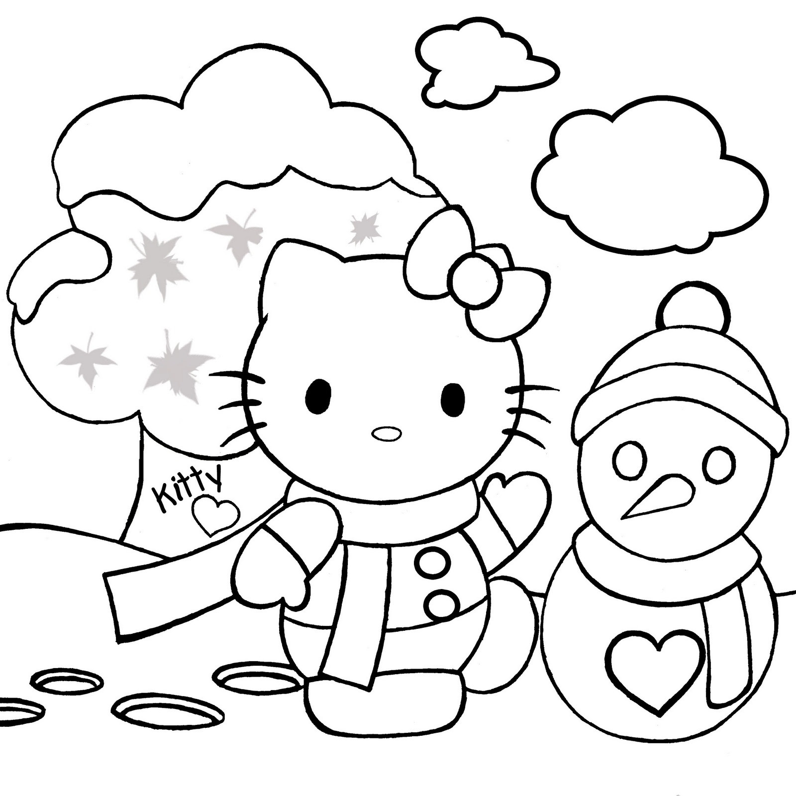 Christmas Coloring Pages For Toddlers
 Hello Kitty Christmas Coloring Pages 1