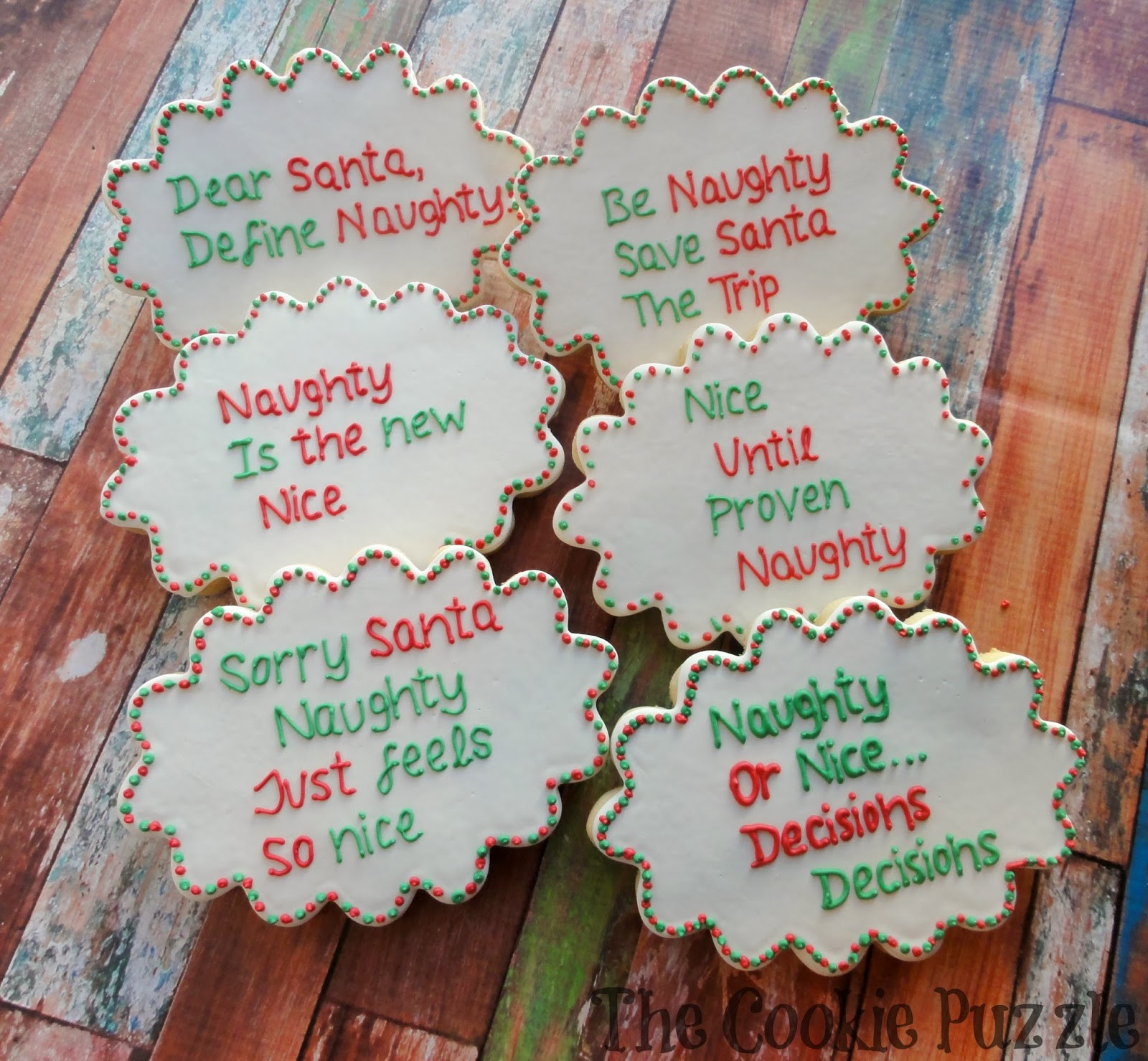 Christmas Cookie Quotes
 The Cookie Puzzle Naughty and Nice Christmas Cookies