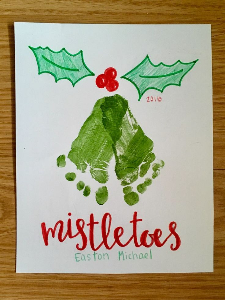 Christmas Crafts For Babies
 Baby s First Christmas Craft footprint art The Life of