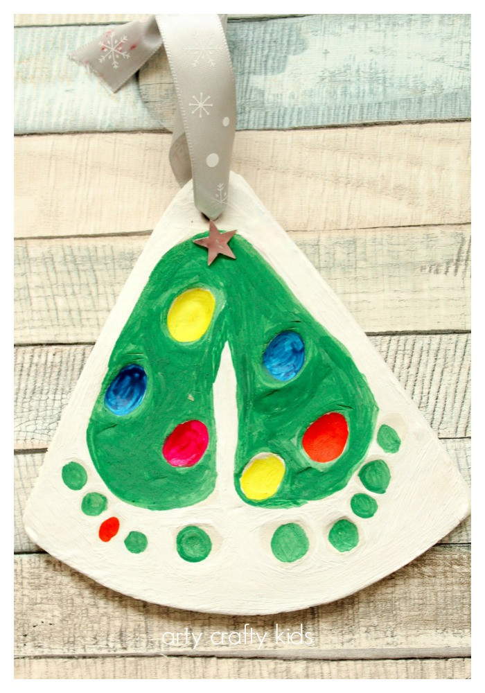 Christmas Crafts For Babies
 Baby Footprints Christmas Tree Ornament Arty Crafty Kids