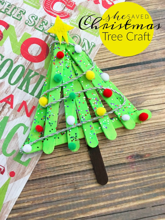 Christmas Crafts To Do With Toddlers
 Simple Popsicle Christmas Tree Craft Project She Saved