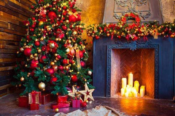 Christmas Fireplace Backdrop
 Buy discount Kate Christmas fireplace and tree backdrop