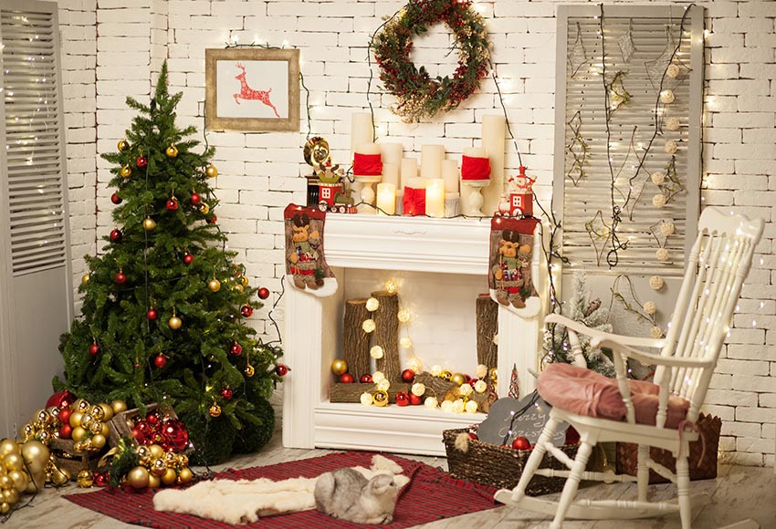 Christmas Fireplace Backdrop
 Aliexpress Buy Vinyl photography backdrops Christmas