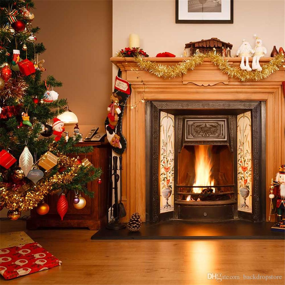 Christmas Fireplace Backdrop
 2019 Merry Christmas Fireplace Background For Kids
