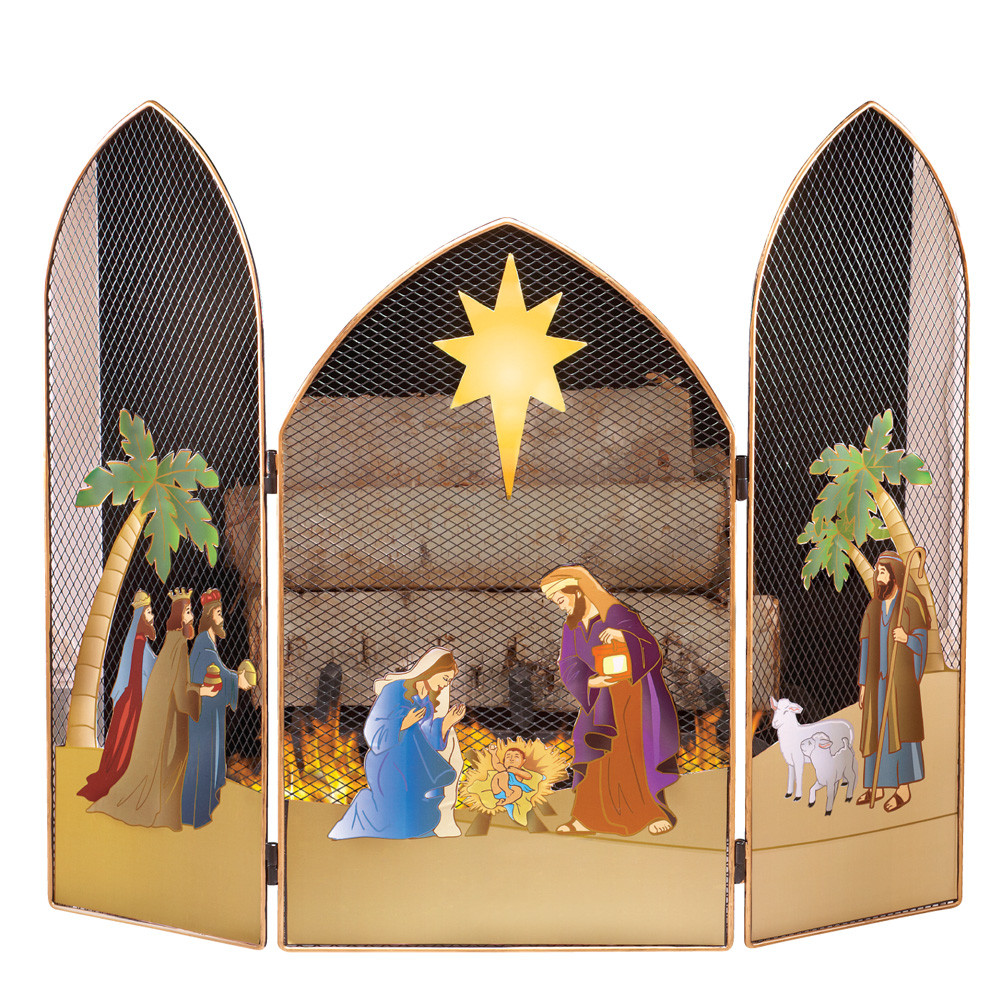 Christmas Fireplace Screens
 Holiday Nativity Fireplace Screens by Collections Etc