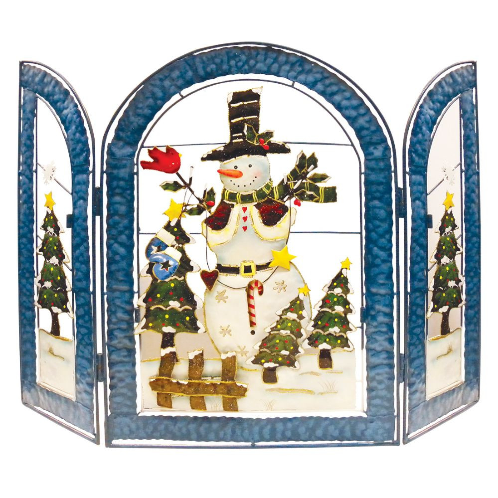 Christmas Fireplace Screens
 8 Units of CHRISTMAS SNOWMAN DECO HAND PAINTED FIREPLACE