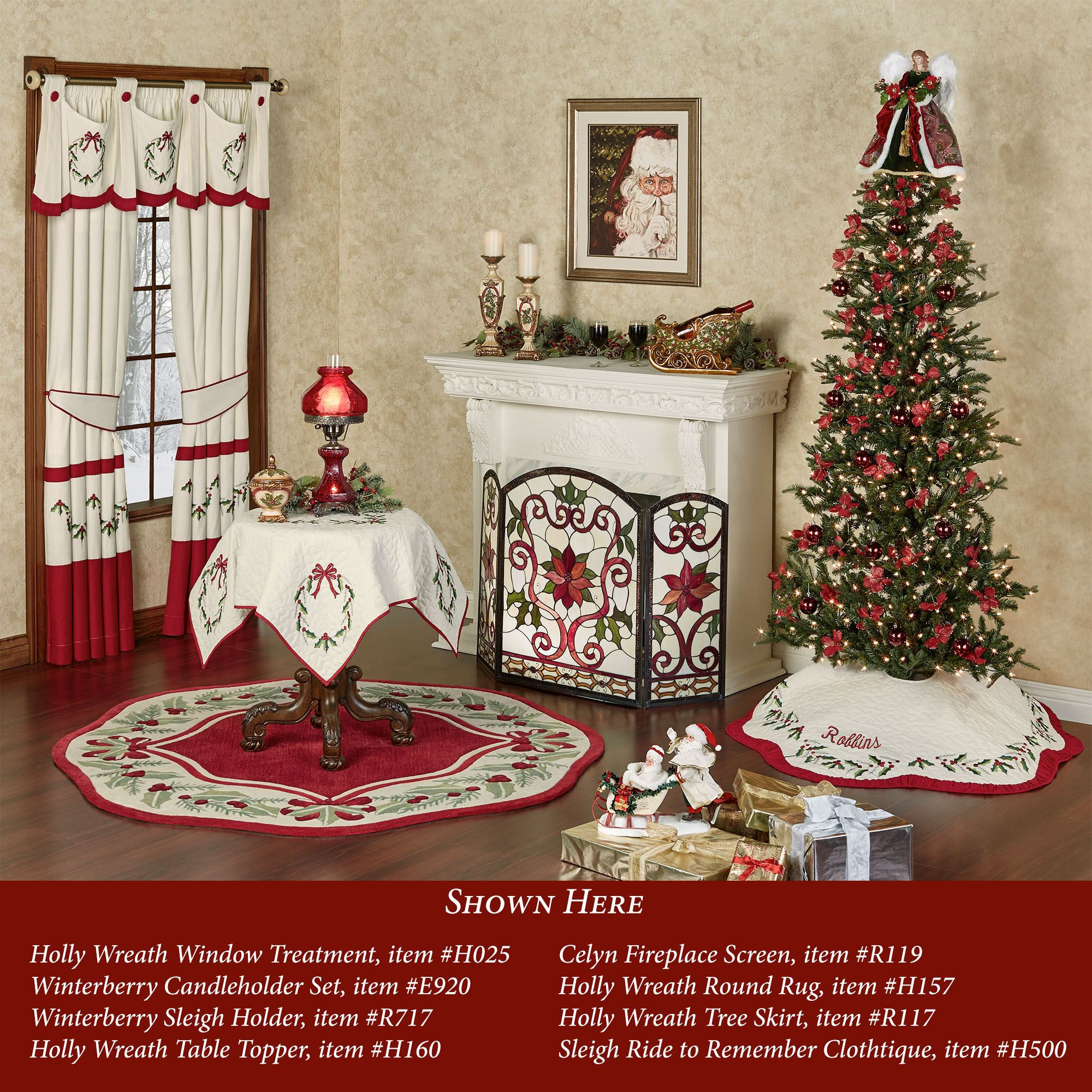 Christmas Fireplace Screens
 Celyn Decorative Holiday Fireplace Screen