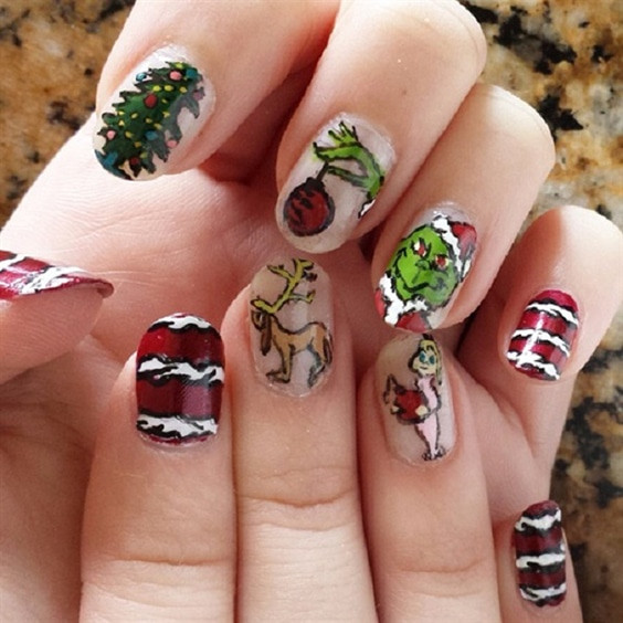 Christmas Nail Art Images
 Bright and Festive Christmas Nail Art Designs For This