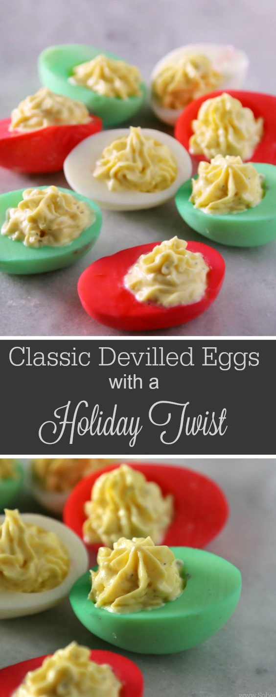 Christmas Party Appetizers Pinterest
 Classic Devilled Eggs Recipe With a Holiday Twist Sober