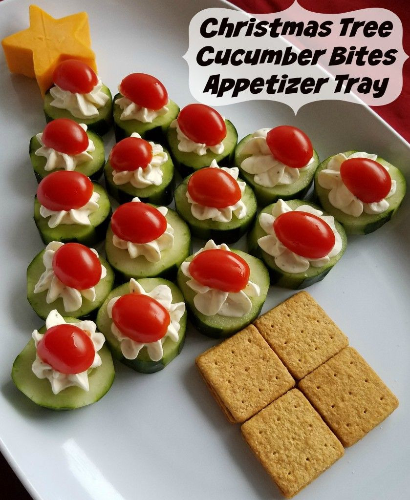 Christmas Party Appetizers Pinterest
 Fun Christmas appetizer idea Cucumber Bites Christmas