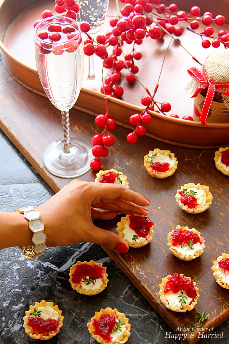 Christmas Party Appetizers Pinterest
 Cranberry & Cream Cheese Mini Phyllo Bites Christmas
