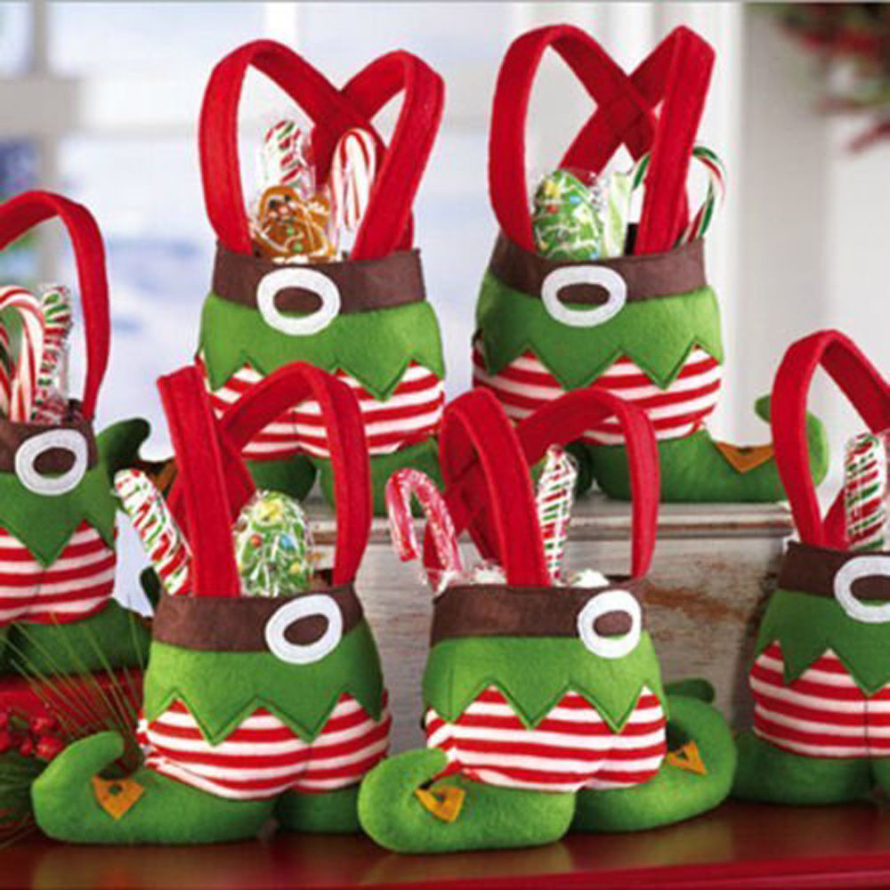 Christmas Party Favors For Kids
 10 X Christmas Candy Bags Elf Bag XMAS Decorations Kids