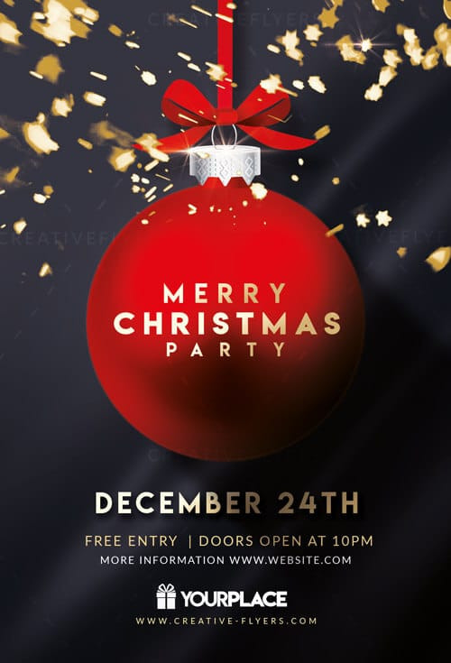 Christmas Party Flyer Ideas
 Merry Christmas Party Flyer Template Creative Flyers