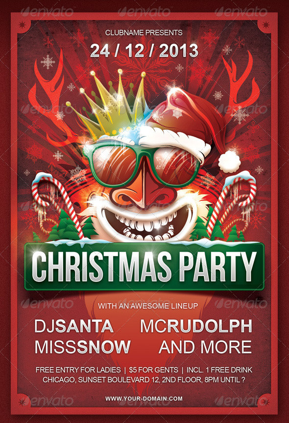 Christmas Party Flyer Ideas
 25 Christmas Poster Design Inspiration 2015 • 92