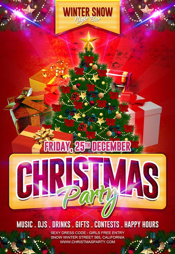 Christmas Party Flyer Ideas
 30 Free Christmas Party Flyers and New Year Party Flyer