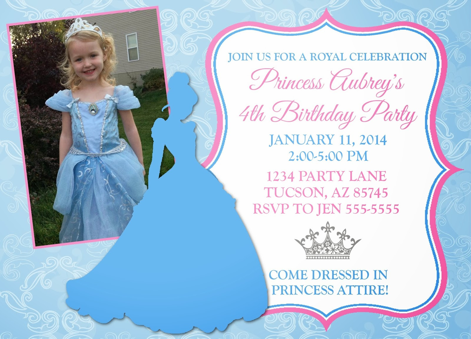 Cinderella Birthday Invitations
 Pamela Renee Designs Elegant Cinderella Inspired Party