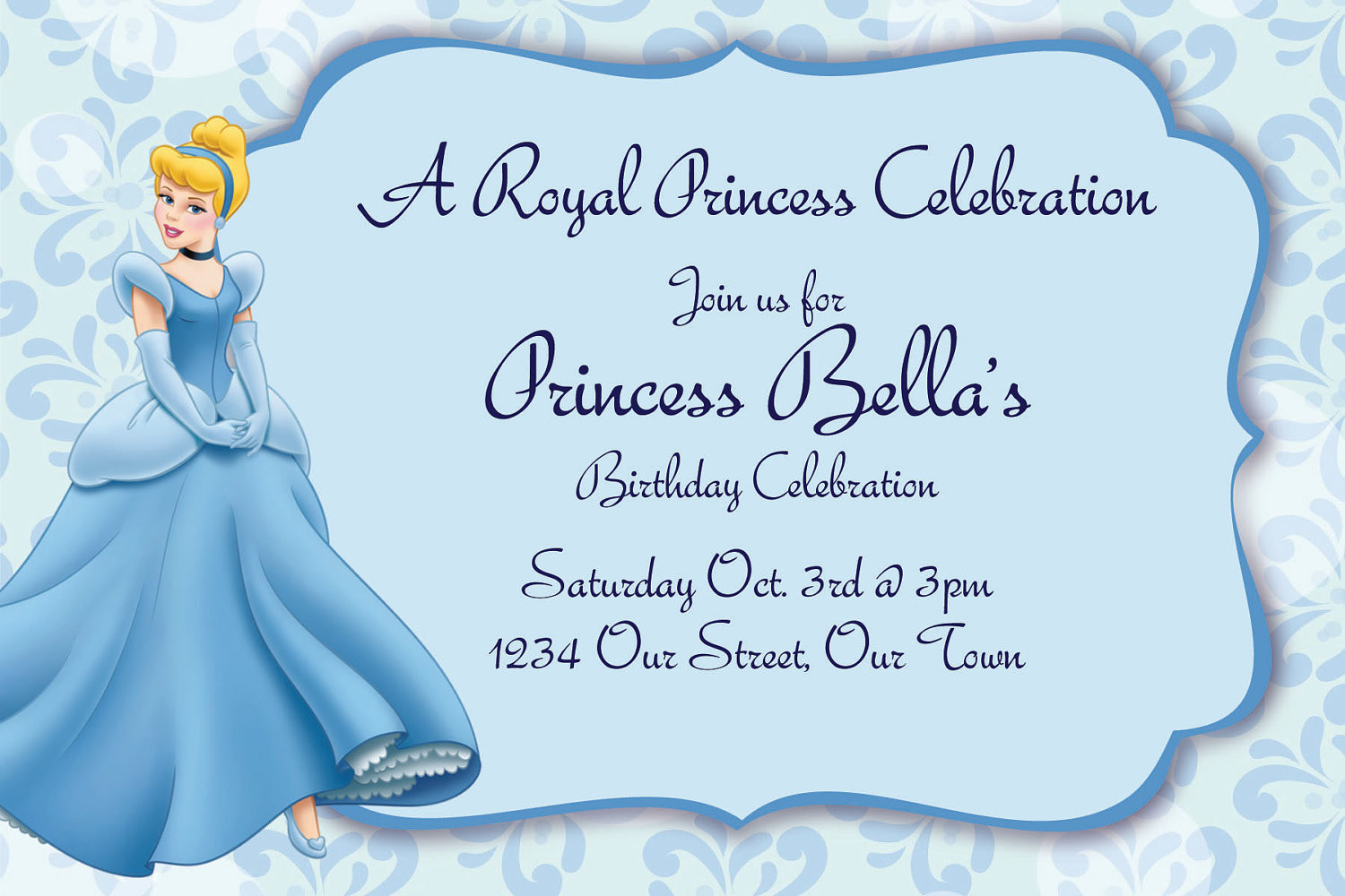 Cinderella Birthday Invitations
 Free Printable Cinderella Birthday Invitations – Bagvania