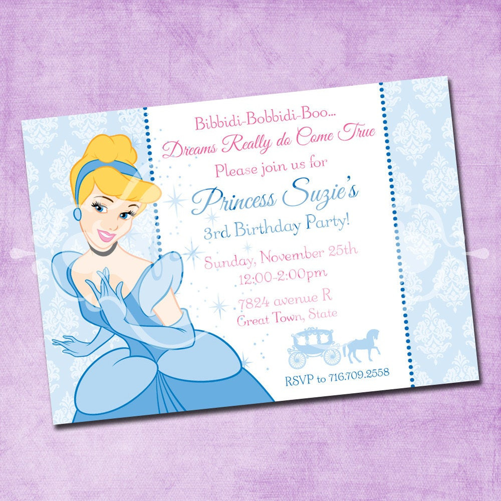 Cinderella Birthday Invitations
 Cinderella Birthday Invitation