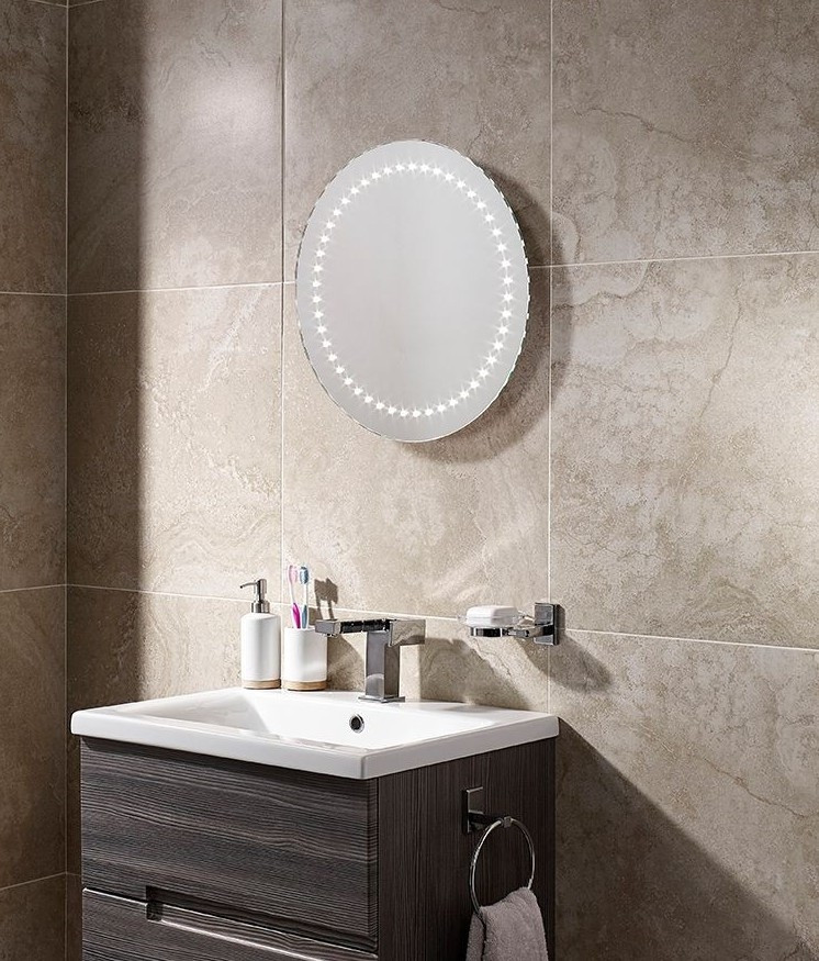 Circular Bathroom Mirror
 Round 500mm LED Illuminated Bathroom Mirror with IF Sensor