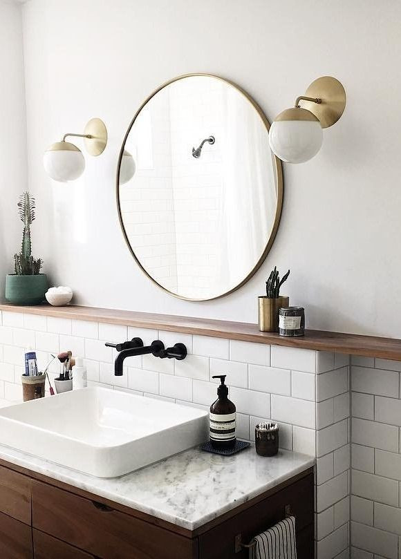 Circular Bathroom Mirror
 30" Oil Rubbed Bronze Round Metal Framed Mirror in 2019