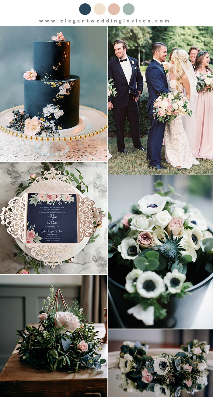 Classic Wedding Colors
 Classic Wedding Colors Ideas Navy Blue and Blush