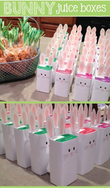Classroom Easter Party Ideas
 Bunny Juice Box Wrap [Free Printable]