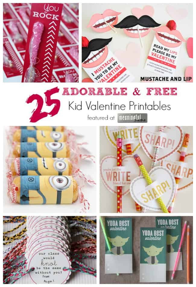 Classroom Valentine Gift Ideas
 25 Adorable Free Kid Valentine Printables