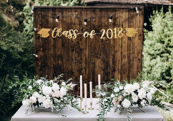 Classy Graduation Party Ideas
 Class of 2018 banner graduation party decorations high