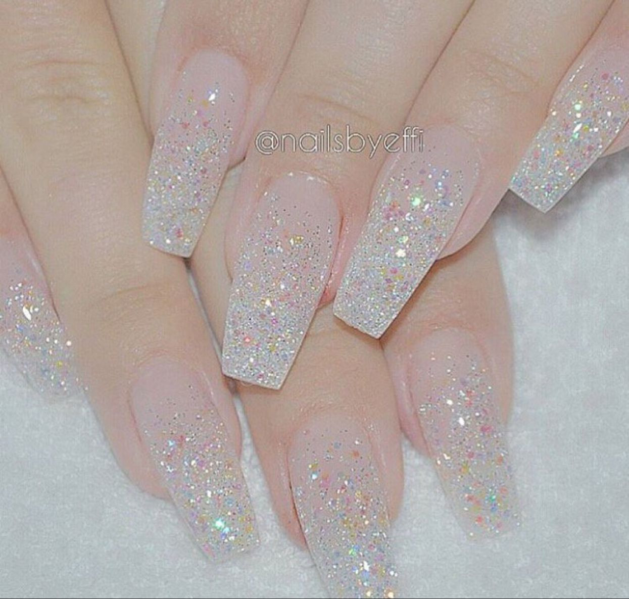 Clear Glitter Nails
 Pin by Ashley Clark on Nails