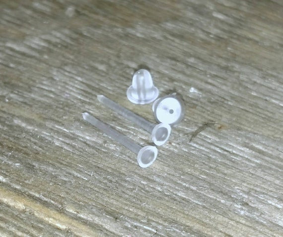 Clear Stud Earrings
 Invisible stud earrings clear earrings clear plastic by