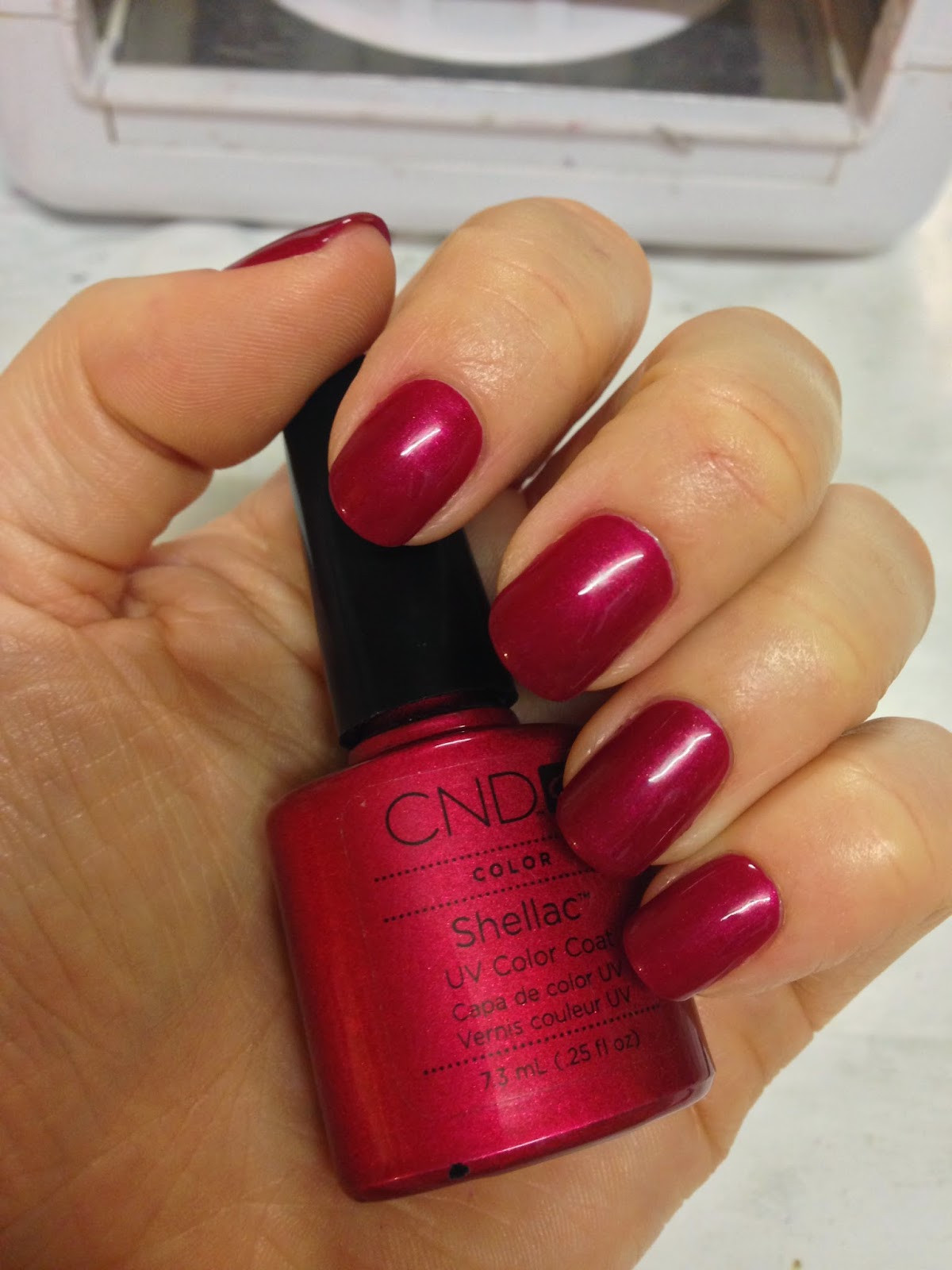 Cnd Nail Colors
 Brush up and Polish up CND Shellac Red Baroness
