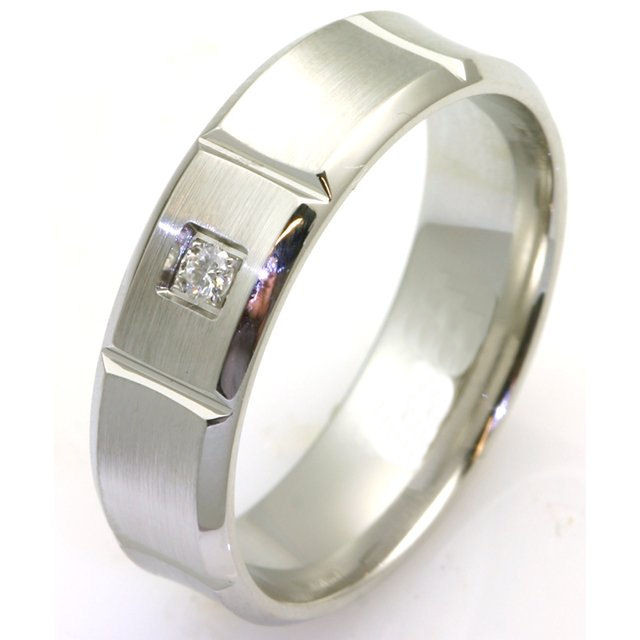 Cobalt Chrome Wedding Bands
 C7828C Cobalt Chrome Diamond Wedding Ring