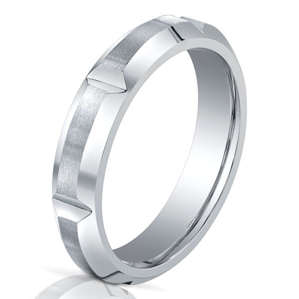 Cobalt Chrome Wedding Bands
 B C Cobalt Chrome Beveled Wedding Ring