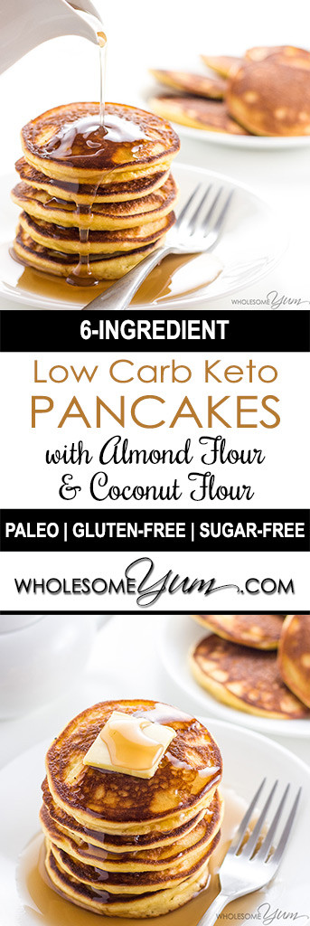 Coconut Flour Keto Pancakes
 Keto Low Carb Pancakes Recipe with Almond Flour & Coconut