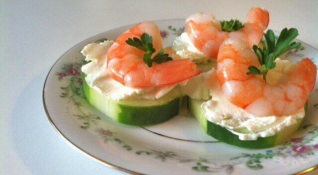 Cold Shrimp Appetizers
 Shrimp & Cucumber Appetizers Recipe